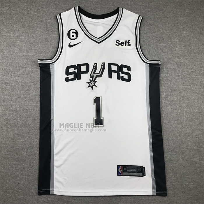 Maglia
 Victor Wembanyama NO 1 San Antonio Spurs Association 2022-23 Bianco
